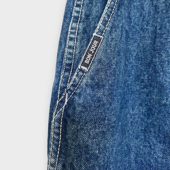 Vintage 80s BonJour High Waisted Tapered Mom Jeans Asymmetrical Waist size 8 - Picture 6 of 10